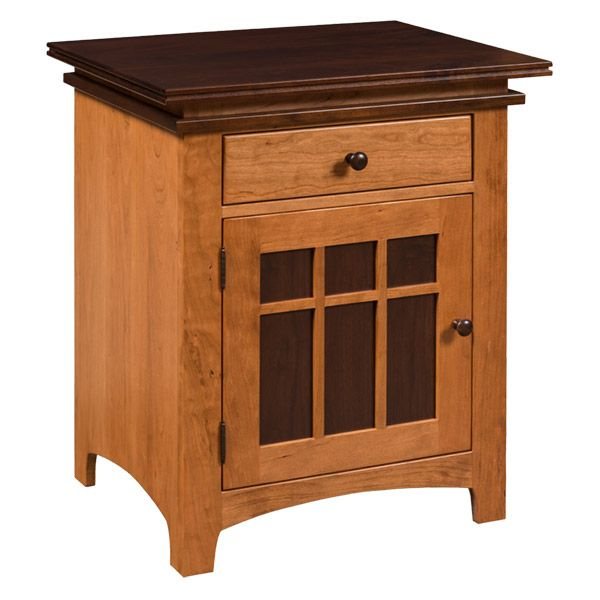 1-Drawer 1-Door Nightstand 105-38 in Mission Narrow 1-Drawer 1 Door Nightstand - 13.25" Wide