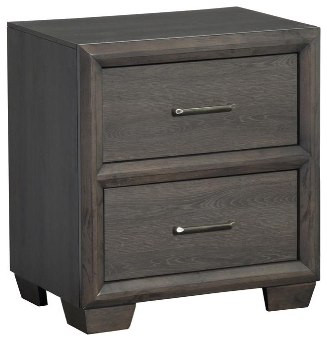 2 Drawer Nightstand - Contemporary - Nightstands And Bedside Tables ... in Brooklyn Walk 2-Drawer Wood Nightstand - Burnt Umber