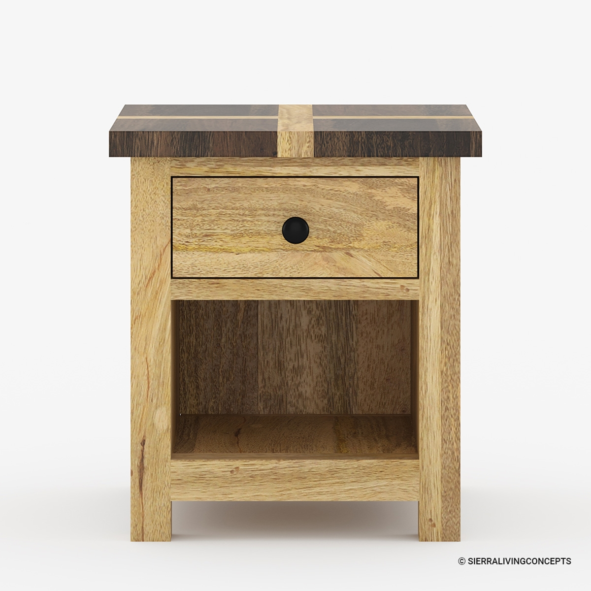 Acireale Rustic Solid Wood 1 Drawer End Table pertaining to Choosing the Right Wood Finish for Authentic Rustic Aesthetics