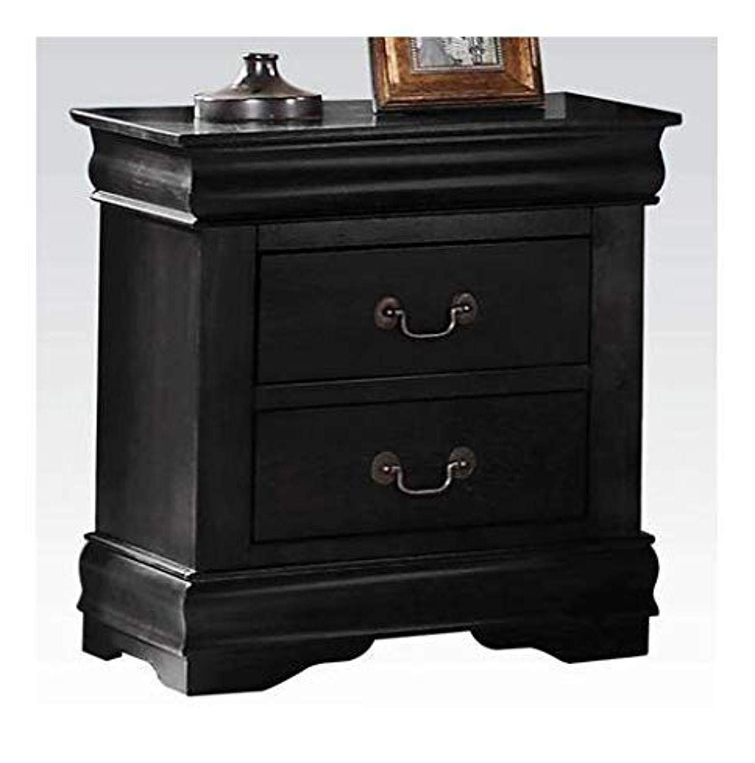 Acme Furniture Louis Philippe 23733 Nightstand, Black, One Size inside Acm-19503, Acme Louis Philippe Iii Nightstand, Black