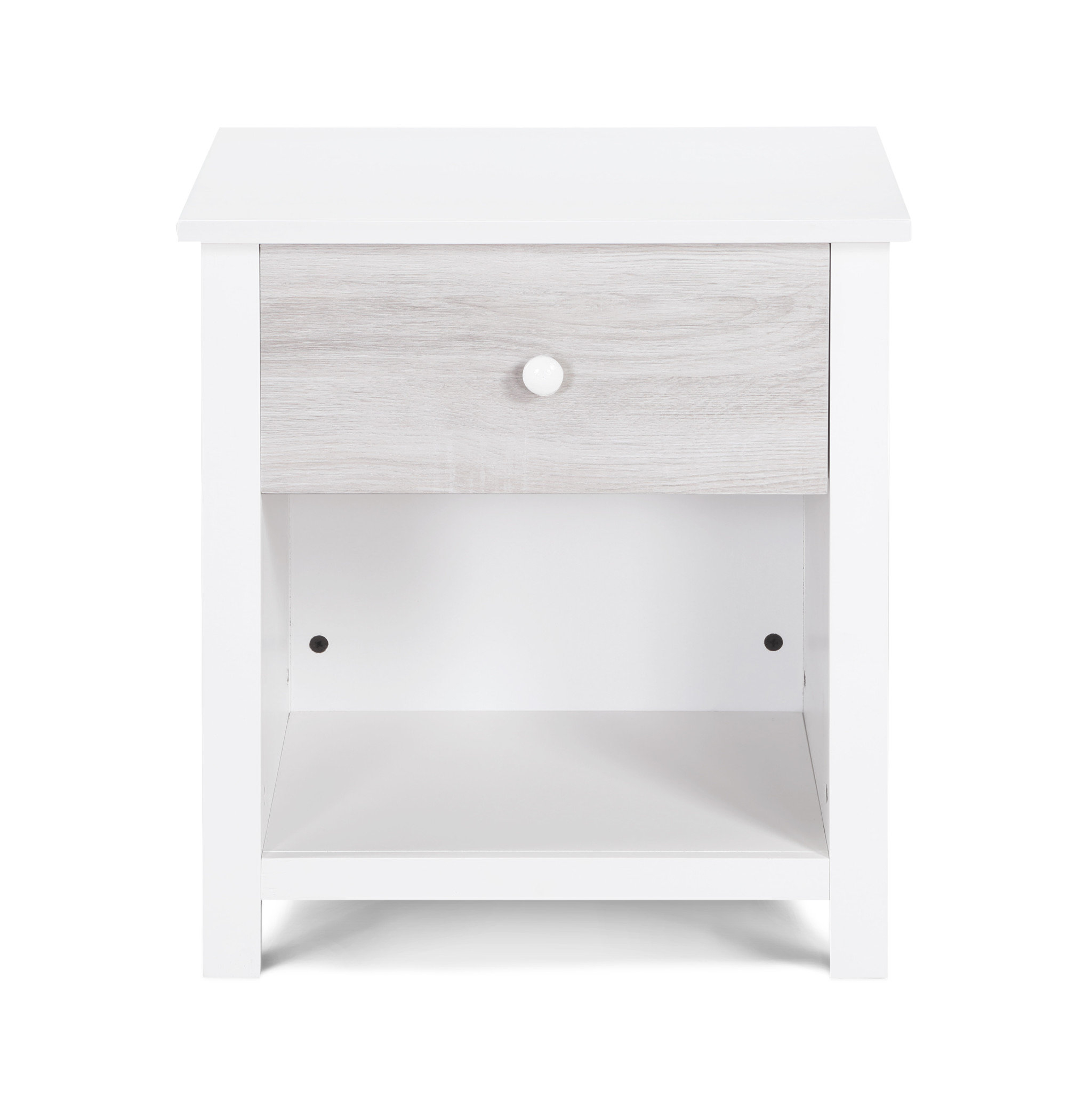 Alcott Hill® 24" White Solid Manufactured Wood And Wood One Drawer ... with I Spent 3 Weeks Living with the Mabel Nightstand—Here's What Actually Matters (And What Doesn't)