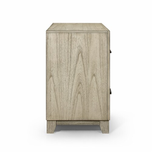 Alo 27 Inch Nightstand, 2 Drawers With Metal Handles, Rustic White ... regarding Comparing Storage Solutions in Contemporary Bedside Tables