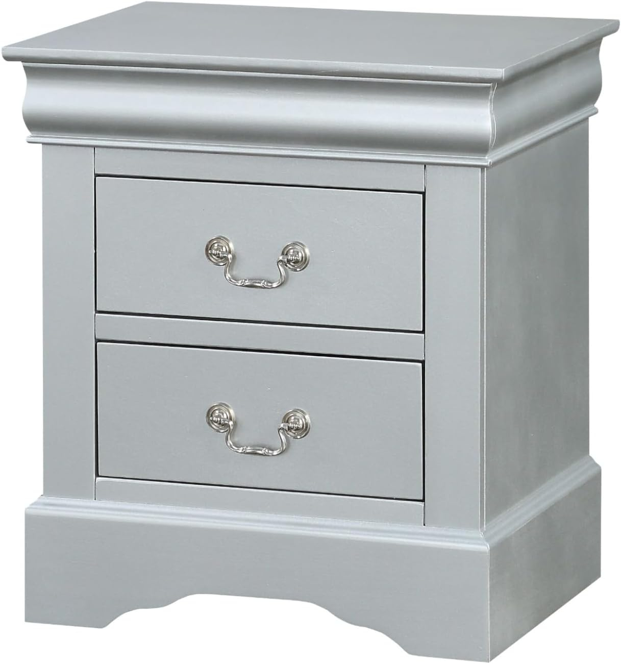 Amazon.com: Acme Louis Philippe Iii Wood Nightstand In Platinum White ... for Classic Furniture Pieces That Stand the Test of Time