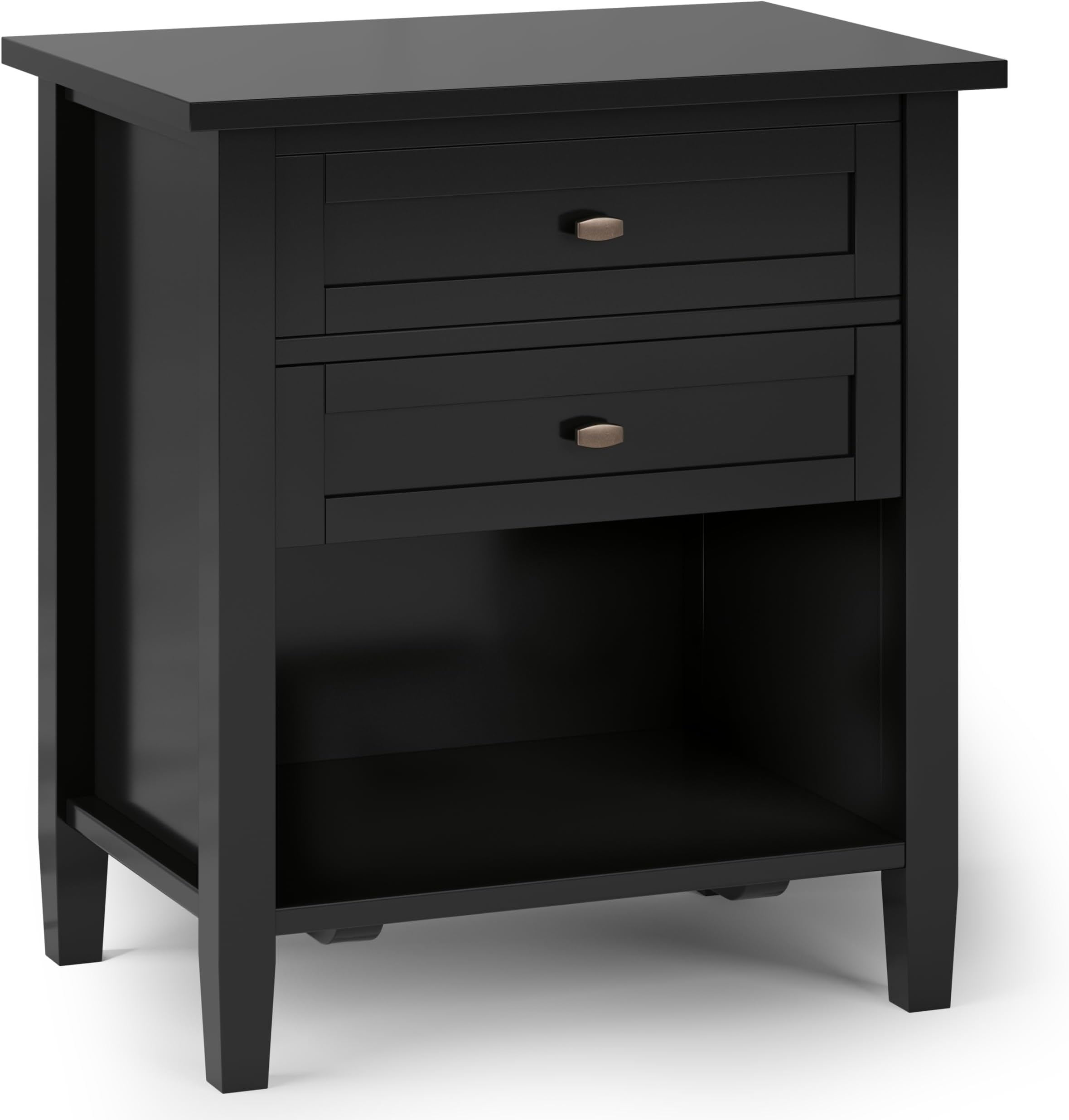 Amazon.com: Dousy Black Bamboo Nightstand With 2 Drawers, Mid-Century ... regarding The $499 Mistake I Made Buying My First Campaign Table (And How to Avoid It)