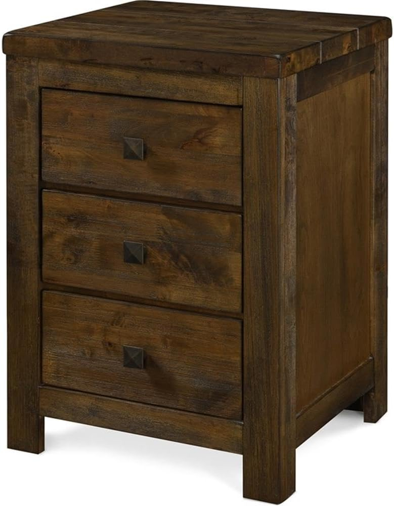 Amazon.com: Finch Stratford Farmhouse Wooden Nightstand With 3 Drawers ... regarding Timeless craftsmanship in solid wood bedroom furniture
