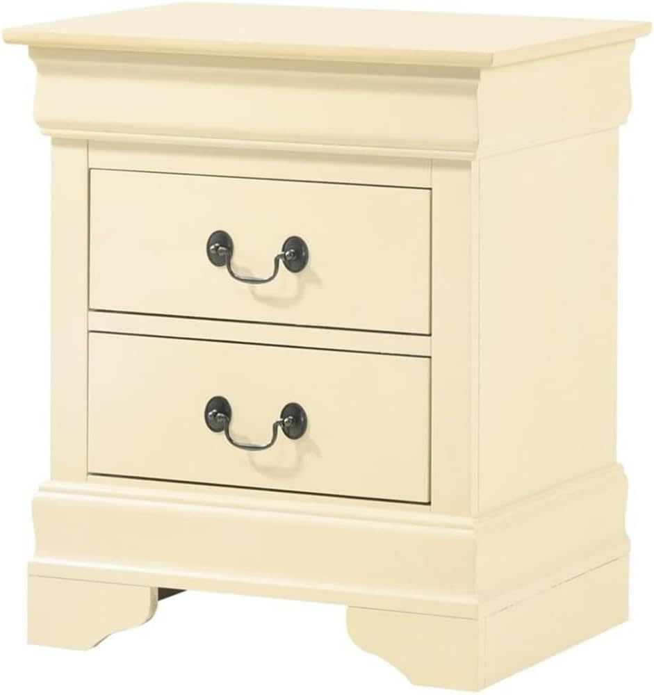 Amazon.com: Glory Furniture Louis Phillipe 2 Drawer Nightstand In Beige ... regarding How traditional design elements shape modern bedroom aesthetics