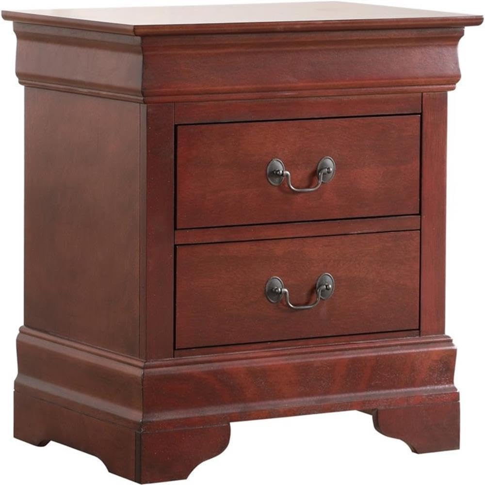 Amazon.com: Glory Furniture Louis Phillipe 2 Drawer Nightstand In ... intended for Glory Furniture Louis Phillipe 2 Drawer Nightstand In Cappuccino