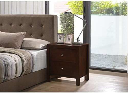 Amazon.com: Glory Furniture Triton 2 Drawer Nightstand In Cappuccino ... throughout Creating harmony in bedroom decor through thoughtful furniture selection
