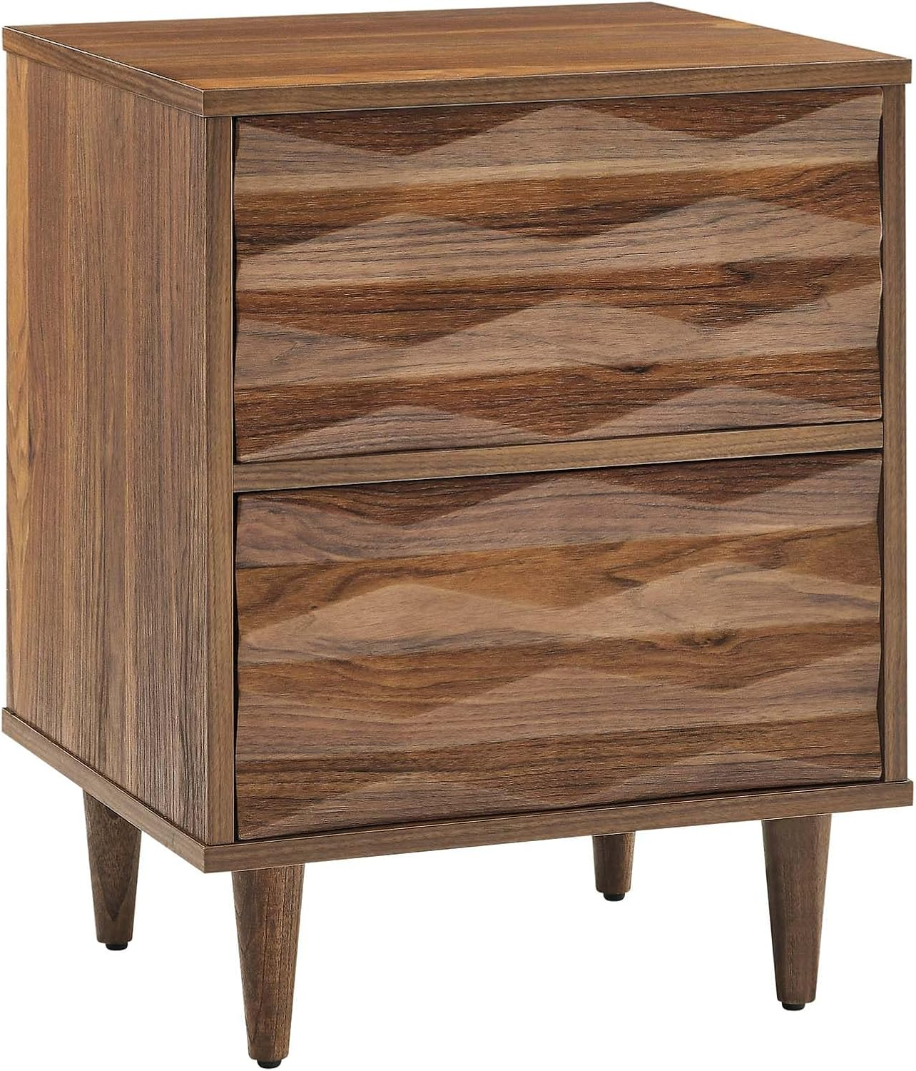 Amazon.com: Modway Vespera Contemporary Modern Wood 2-Drawer Bedside ... inside Dafne Modern Walnut Brown Wood 2-Drawer Nightstand