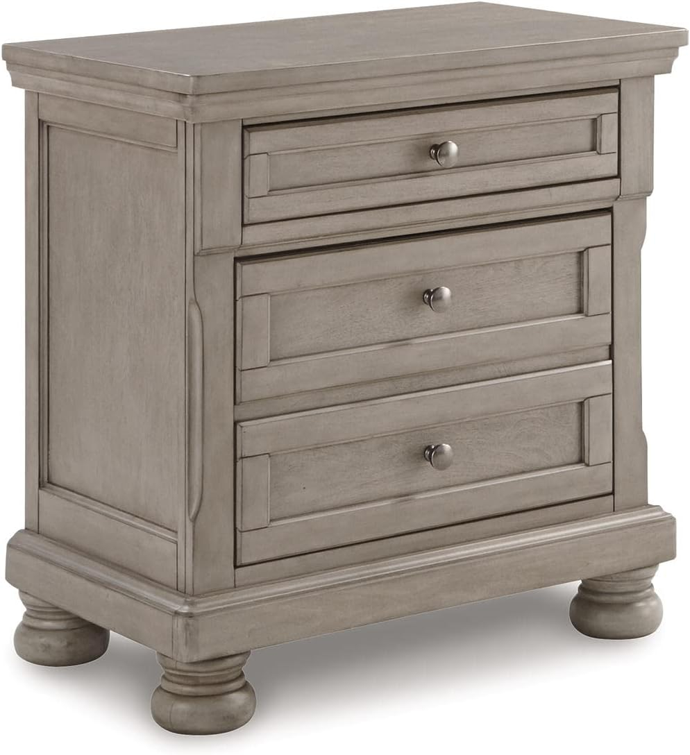 Amazon.com: Pemberly Row 3-Drawer Traditional Wood Nightstand In French ... within Pemberly Row 29" Petite Traditional Wood Night Stand In Dark Chocolate
