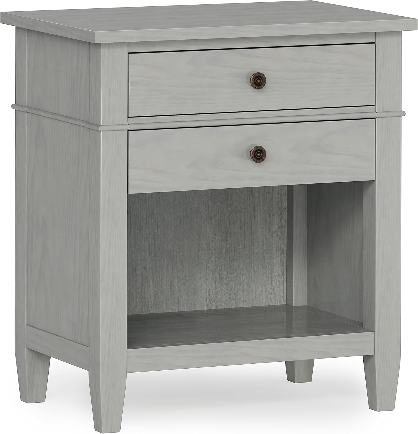 Amazon.com: Simplihome Carlton Solid Wood 24 Inch Wide Contemporary ... with regard to Artisan Solid Wood 24 Inch Wide Bedside Nightstand Table In Distressed Grey