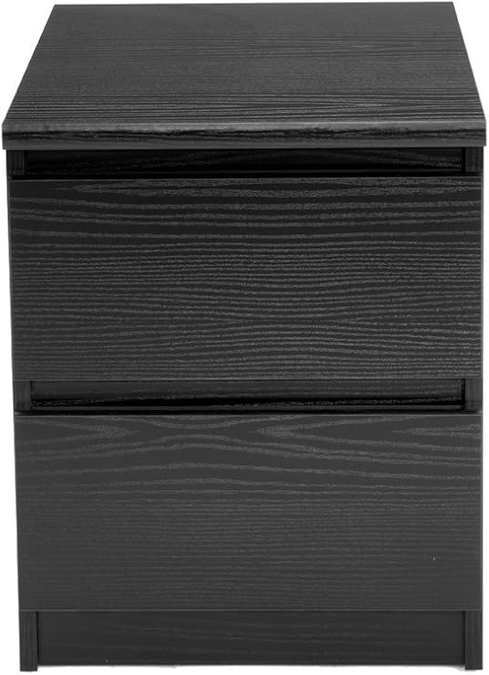 Amazon.com: Tvilum Scottsdale 2 Drawer Nightstand, Black Wood Grain ... intended for How Tvilum Scottsdale nightstand transforms bedroom organization and style