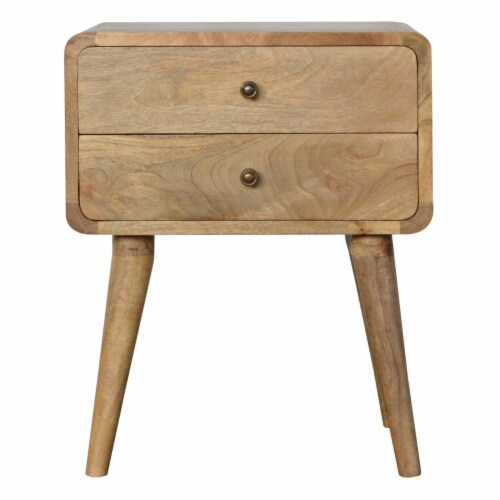 Artisan Furniture Solid Wood Curved Oak-Ish Nightsand, 1 Unit - Kroger inside Artisan Furniture Solid Wood Sandblasted Ash Curved Bedside, 2 Drawer