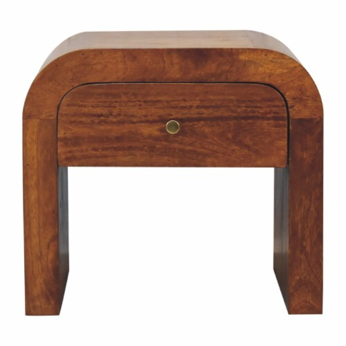 Artisan Furniture Solid Wood Darcy Chestnut Nightsand, 1 Unit - Kroger with Artisan Furniture Solid Wood Sandblasted Ash Curved Bedside, 2 Drawer
