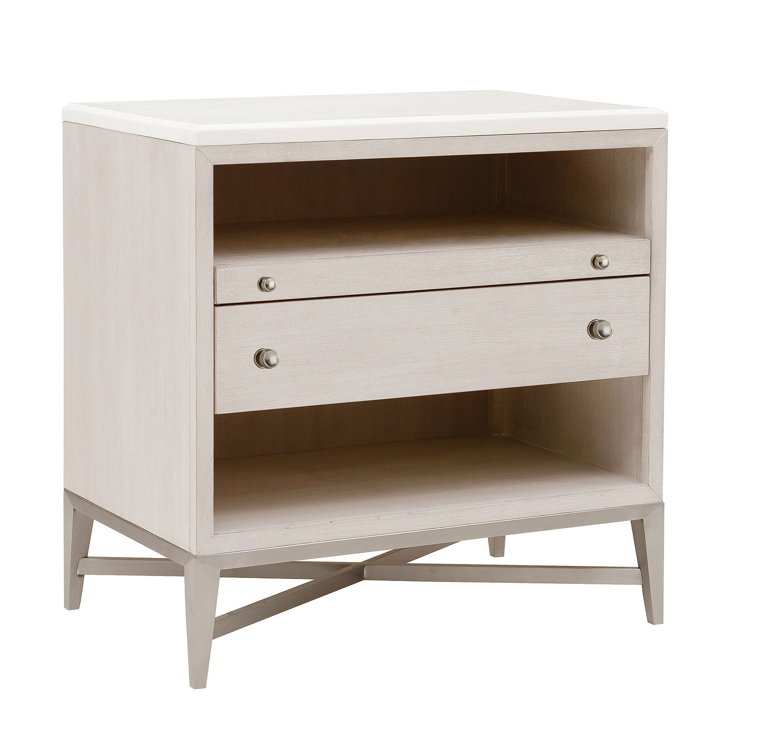 Ashby Place Accent Nightstand W/ Center Drawers And Usb-C Pulaski ... for Understanding the Kingsbury 1 Drawer USB Charging Open Nightstand Design Philosophy