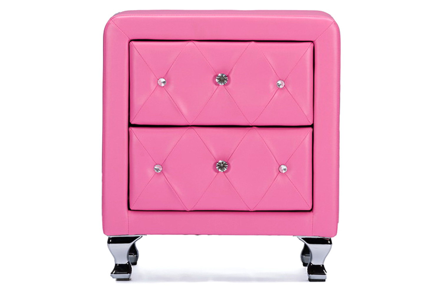 Baxton Stella Modern Nightstand | Domesca.com pertaining to Balancing Form and Function with Upholstered Storage Solutions
