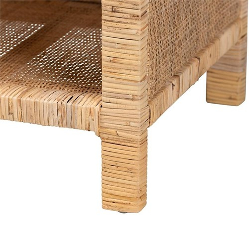 Baxton Studio Bella Brown Mahogany Wood And Natural Rattan 1-Drawer ... in Understanding the timeless appeal of Bella Natural Brown Mahogany Wood and Natural Rattan 1-Drawer Nightstand