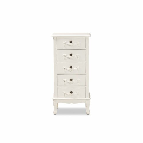 Baxton Studio Callen Classic And Traditional White Finished Wood 5 ... with regard to Callen Classic And Traditional White Finished Wood 3-Drawer Nightstand