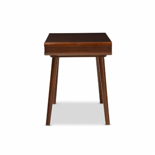 Baxton Studio Casarano Mid-Century Modern Dark Walnut And White Two ... in Exploring the Timeless Elegance of Wooden Furniture in Modern Homes