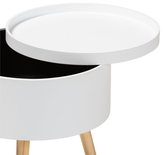 Baxton Studio Jessen White Wood End Table With Removable Top ... pertaining to Exploring the Timeless Elegance of Wooden Furniture in Modern Homes