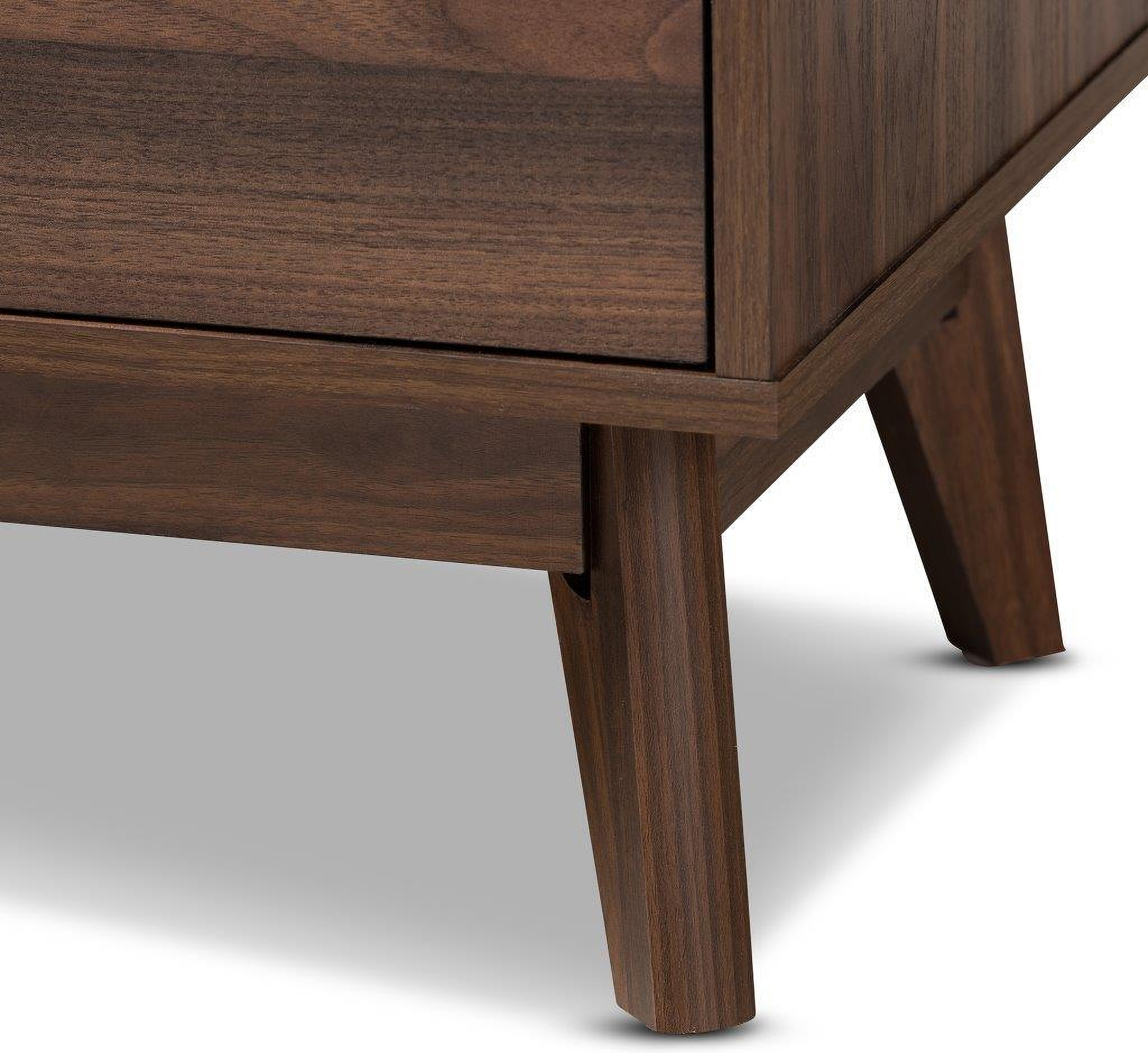 Baxton Studio Lena Mid-Century Modern Walnut Brown Finished 5-Drawer ... with How to Choose the Perfect 1-Drawer Wood Nightstand for Your Bedroom