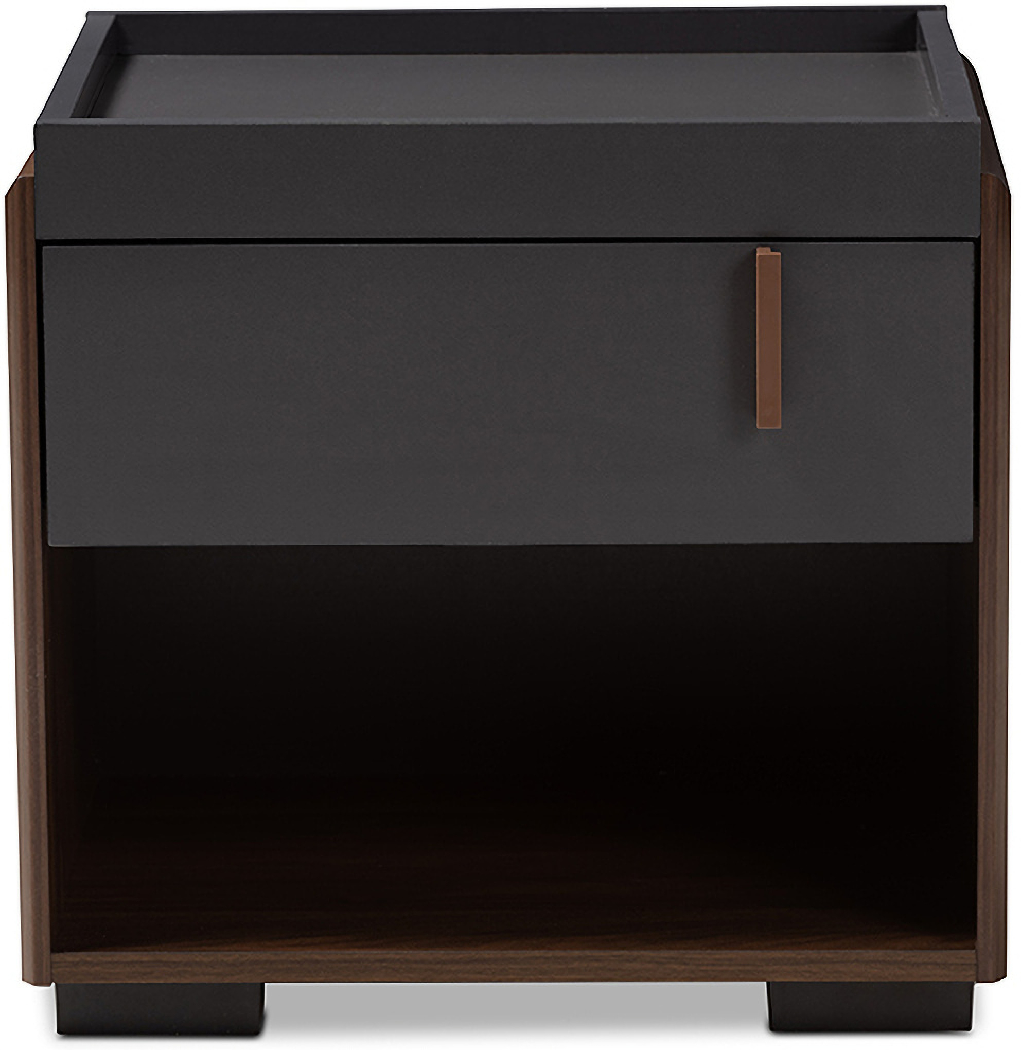 Baxton Studio Rikke Modern And Contemporary Two-Tone Gray And Walnut ... within Rikke Two-Tone Gray And Walnut Wood 1-Drawer Nightstand