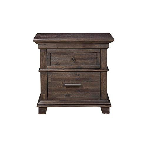 Benjara Benzara Acacia Wood Traditional Nightstand, Brown, | Alpine ... pertaining to The artistry of woodworking in creating the Benzara BM123140 Patra piece