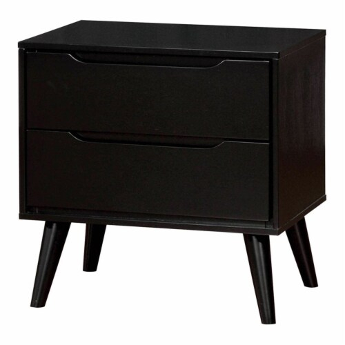 Benjara Lennart 23.63 Mid-Century Modern Wood Nightstand In Black, 1 ... intended for Understanding the Design Legacy of the Benzara BM123112 Lennart Nightstand