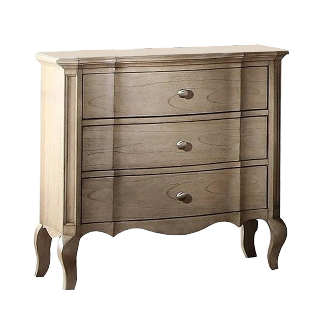 Benzara 3 Drawer Nightstand & Reviews | Perigold in Analyzing the Aesthetic Appeal of Molded Woodwork in Contemporary Furniture