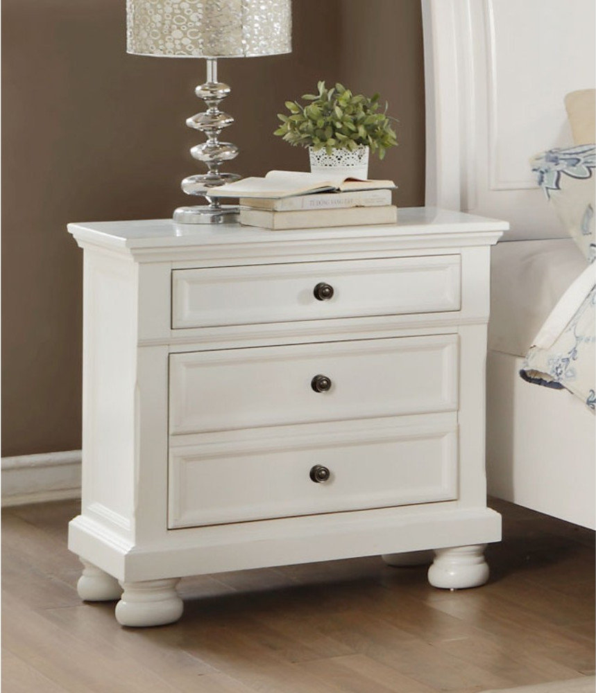 Benzara Bm188578 Style Two Drawer Wooden Night Stand With Round Bun ... regarding The Artisanal Details That Define Quality Nightstand Construction
