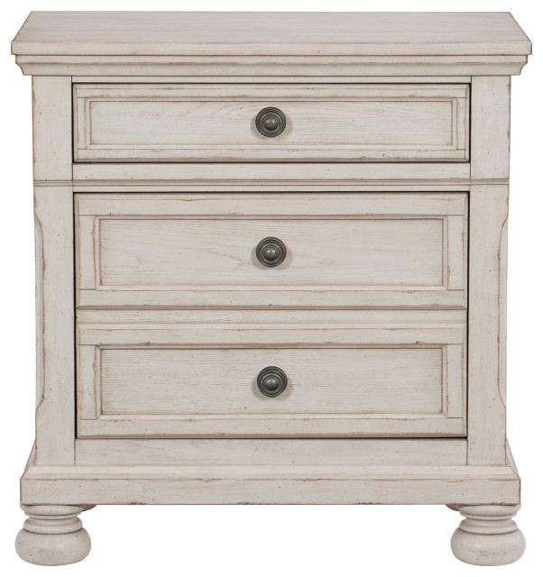 Benzara Bm220093 3 Drawer Nightstand, Molded Details & Bun Feet ... intended for Preserving Heritage Craftsmanship Through Contemporary Furniture Design