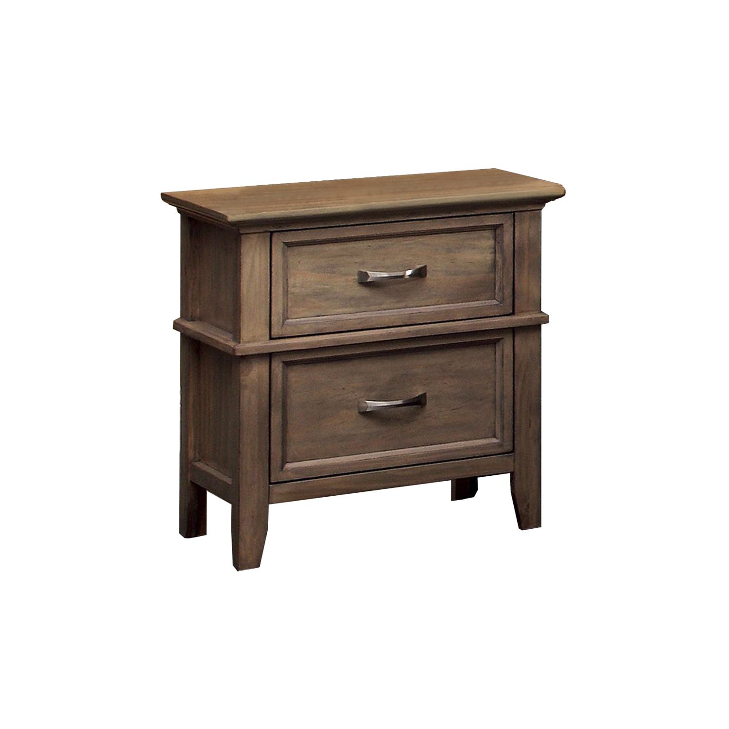Benzara Loxley Transitional Nightstand, Weathered Oak Finish - Walmart.com throughout Preserving Heritage Craftsmanship Through Contemporary Furniture Design