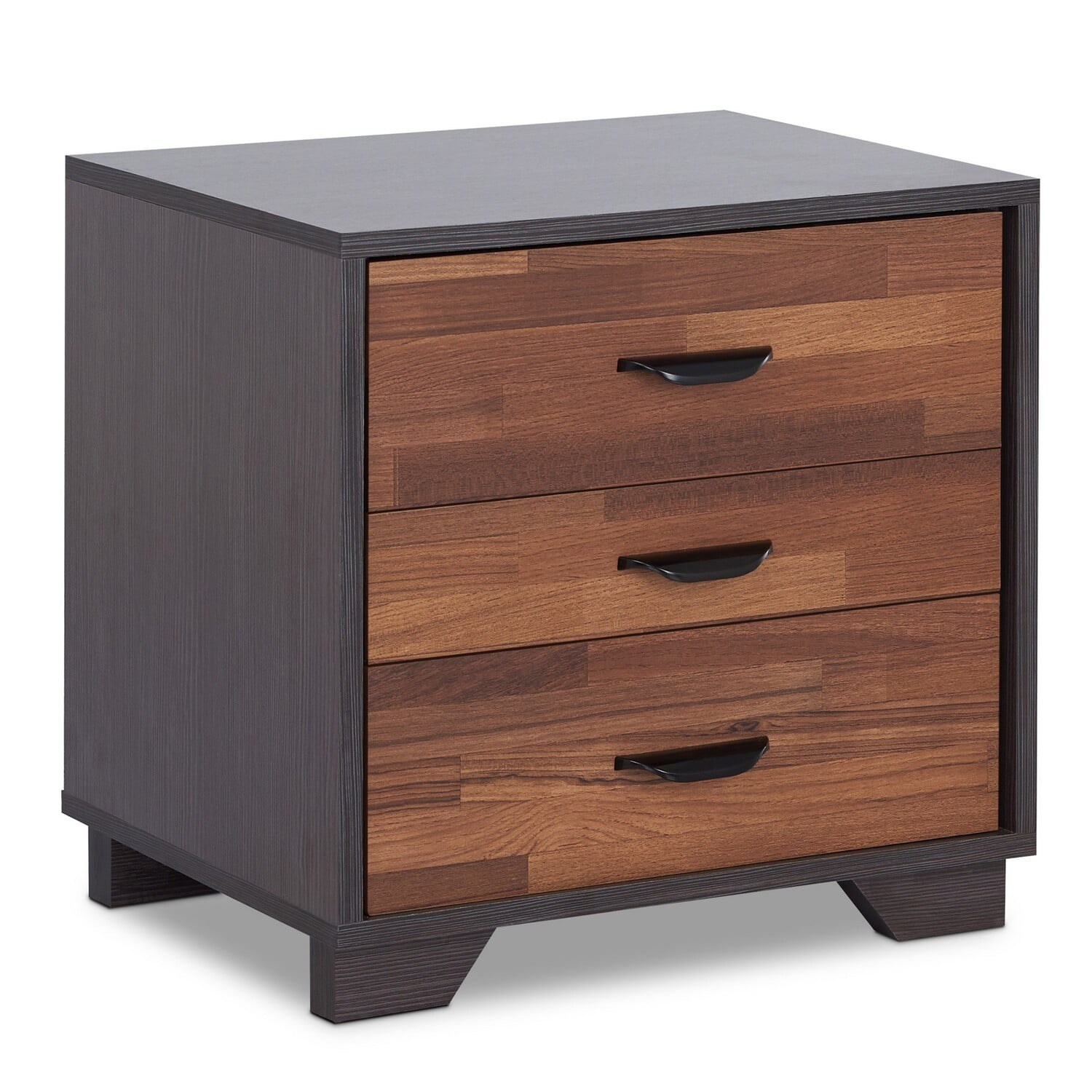 Benzara Rectangular 3 Drawers Wood Nightstand By Eloy, Brown - Walmart.com pertaining to Benzara Bm154632 Rectangular 3 Drawers Wood Nightstand, Brown