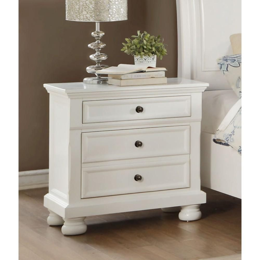 Bm188578 Transitional Style Two Drawer Wooden Night Stand With Round ... with regard to Exploring the timeless appeal of cottage-style bedroom furniture