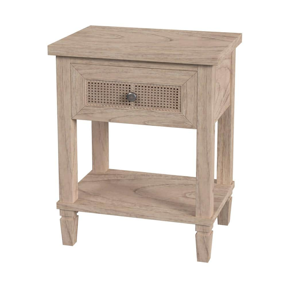 Butler Specialty Company Flagstaff Natural 1 Drawer 20 In. W Cane ... pertaining to Butler Specialty Company, Rochelle 1 Drawer Nightstand, Brown
