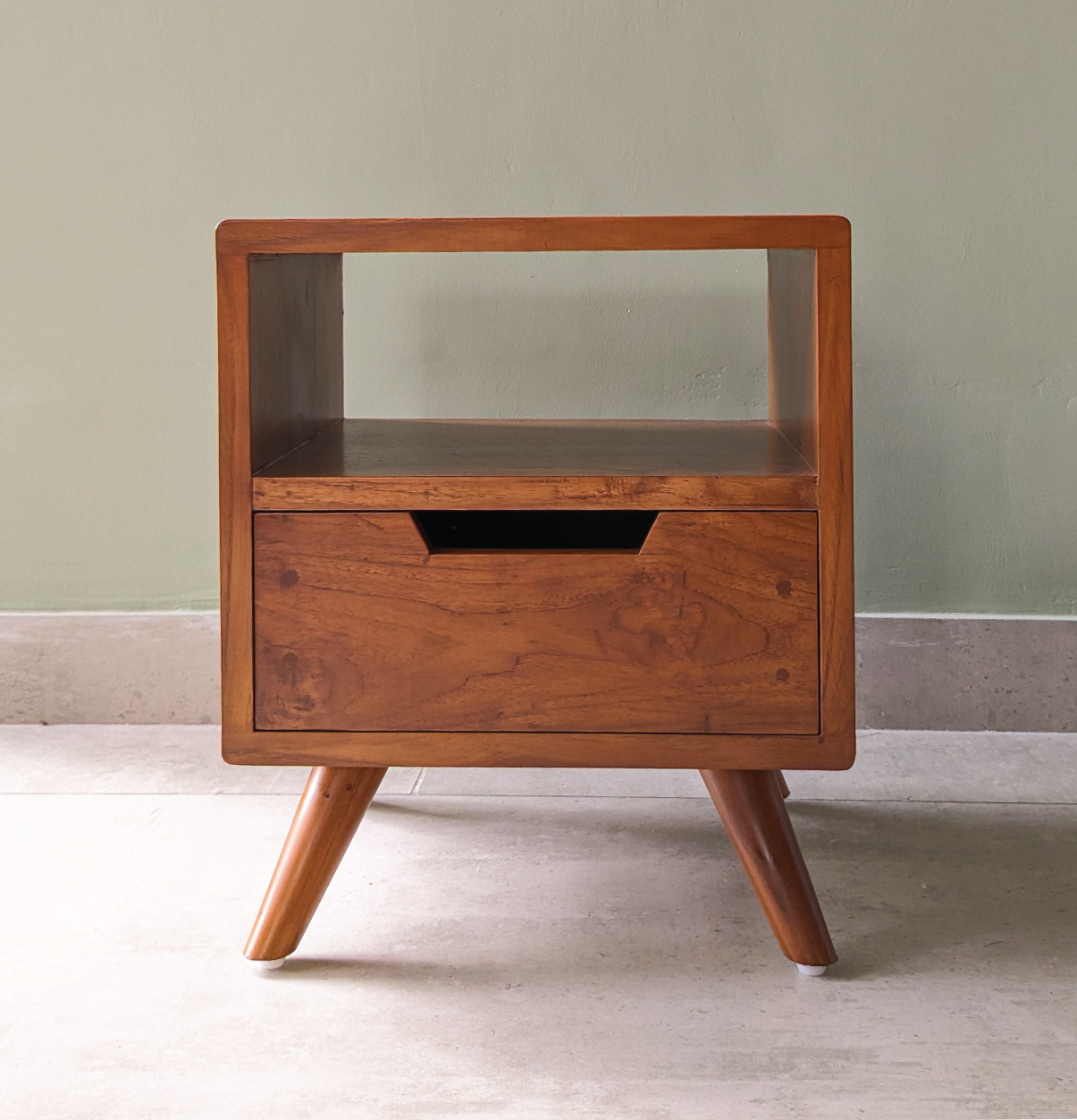 Buy Solid Teak Wood Bedside Table – Thoppia with How solid wood nightstands enhance bedroom aesthetics and durability