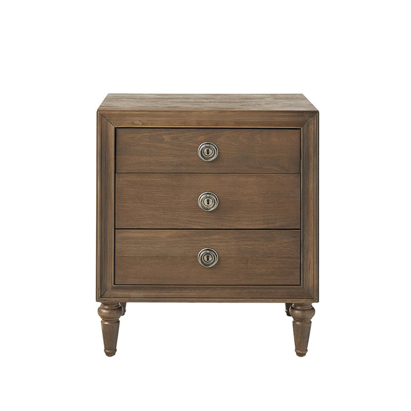 Canora Grey 3 Drawers Wooden Nightstand | Wayfair for Transitions 3-Drawer Wooden Nightstand, Driftwood And Sable