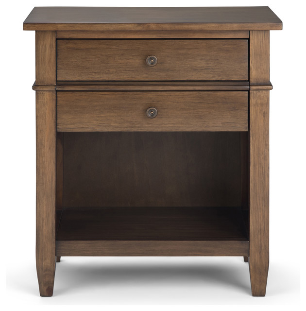 Carlton Solid Wood Bedside Table - Transitional - Nightstands And ... inside Traditional woodworking techniques that define premium solid wood tables