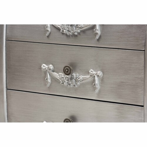 Classic And Traditional Brushed Silver Finished Wood 3-Drawer Storage ... regarding Design Principles That Define Elegant Bedroom Furniture Solutions