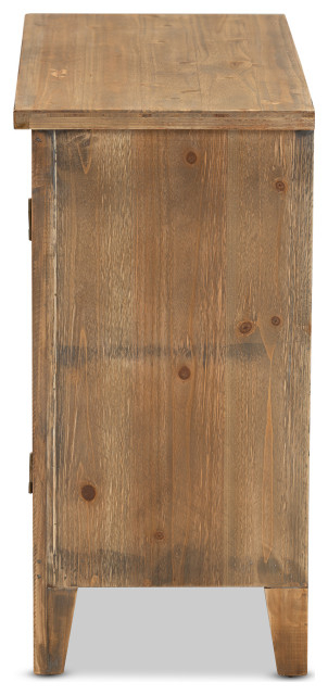 Clement Rustic Medium Oak Finished 2-Door Wood Spindle Accent Storage ... within Understanding the craftsmanship behind rustic transitional furniture design