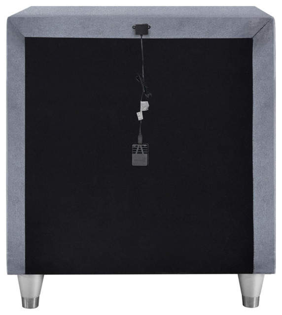 Coaster Antonella 3-Drawer Velvet Upholstered Tufted Nightstand In Gray ... intended for Contemporary Nightstand Secrets I Wish Someone Had Told Me Earlier