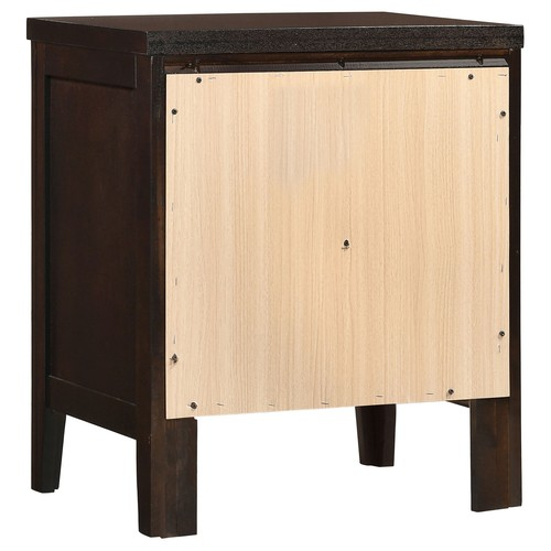 Coaster Carlton Contemporary Wood 2-Drawers Bedroom Nightstand In ... throughout Carlton 2-Drawer Rectangular Nightstand Cappuccino