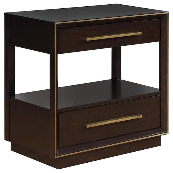 Coaster Durango Smoked Peppercorn 2-Drawer Nightstand 223262 - The Home ... with Coaster Durango 2-Drawer Modern Wood Nightstand In Brown Finish