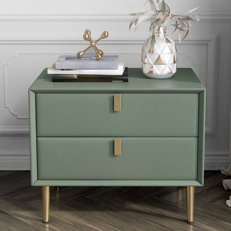 Contemporary Accent Table Nightstand Leather Nightstand With Drawers ... regarding Benzara Bm280272 26" 3 Drawer Accent Table Nightstand