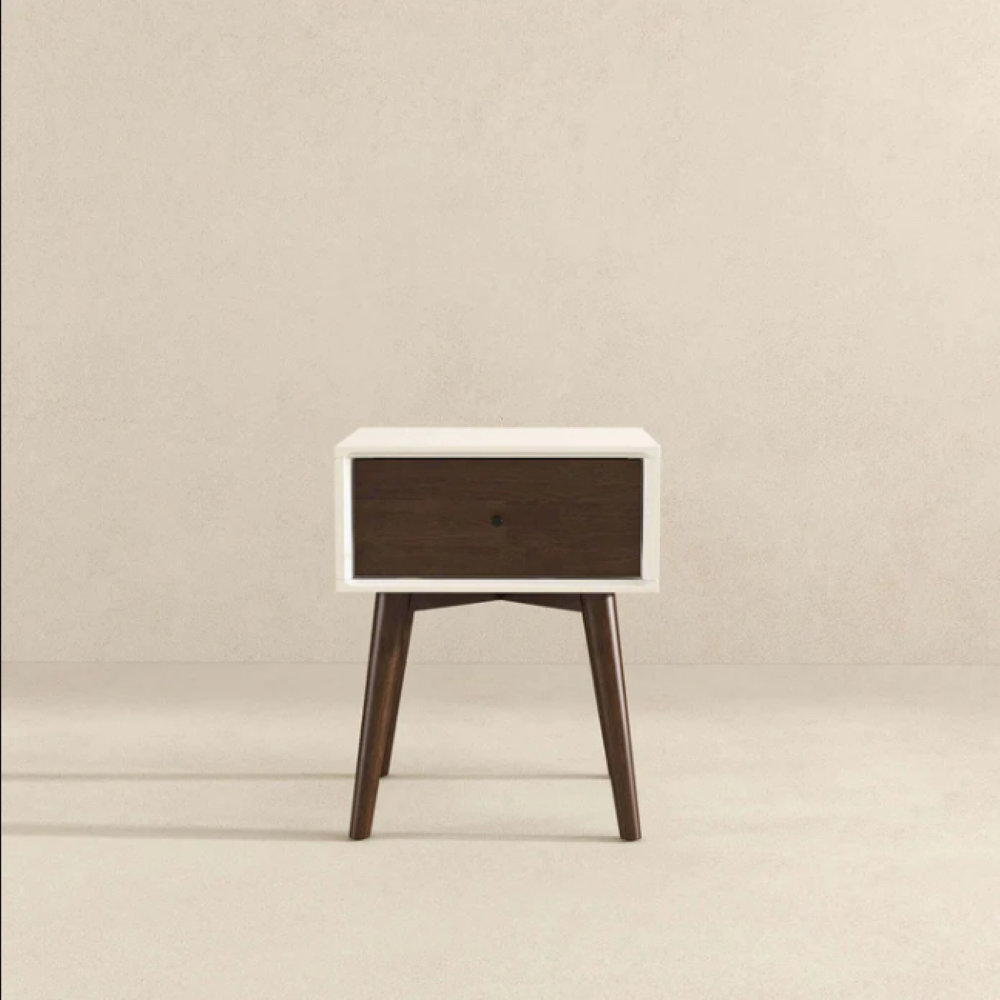 Corrigan Studio® Avery Mid-Century Modern Solid Wood Night Stand 1 ... for The Silent Evolution of Finely Crafted Wooden Night Tables
