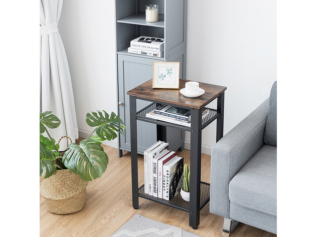 Costway 3-Tier Industrial Tall Nightstand Side End Telephone Table W ... with Why Most Side Tables Fail (And How This One Actually Works)