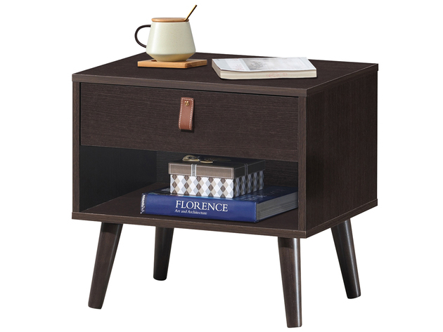 Costway Nightstand Sofa Side End Table Bedside Table Drawer Storage ... with regard to Design Tips for Creating a Cohesive Living Room and Bedroom Layout