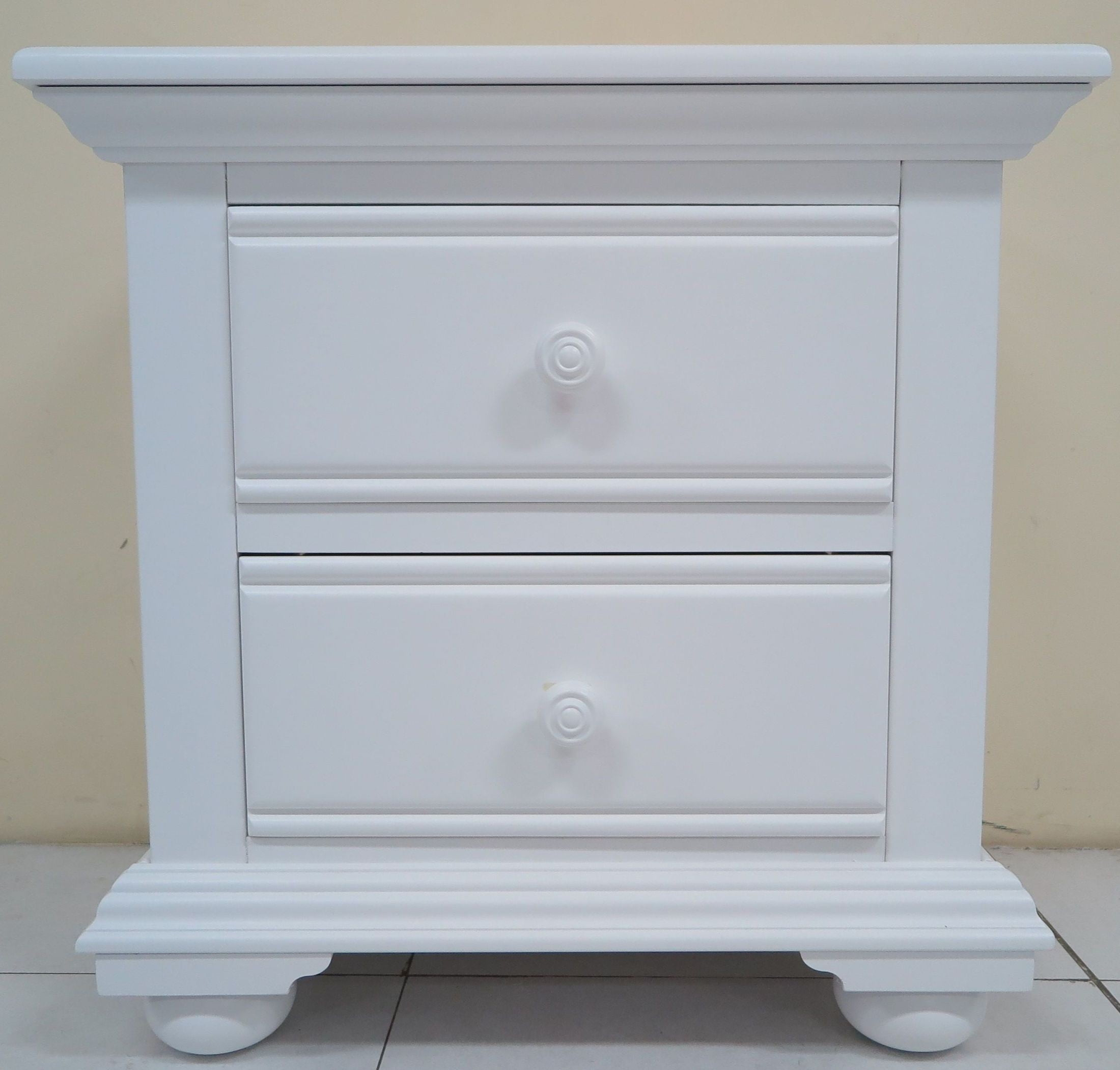 Cottage Traditions Eggshell White Drawer Nightstand From American ... inside American Woodcrafters Cottage Traditions Eggshell White 2-Drawer Wood Nightstand