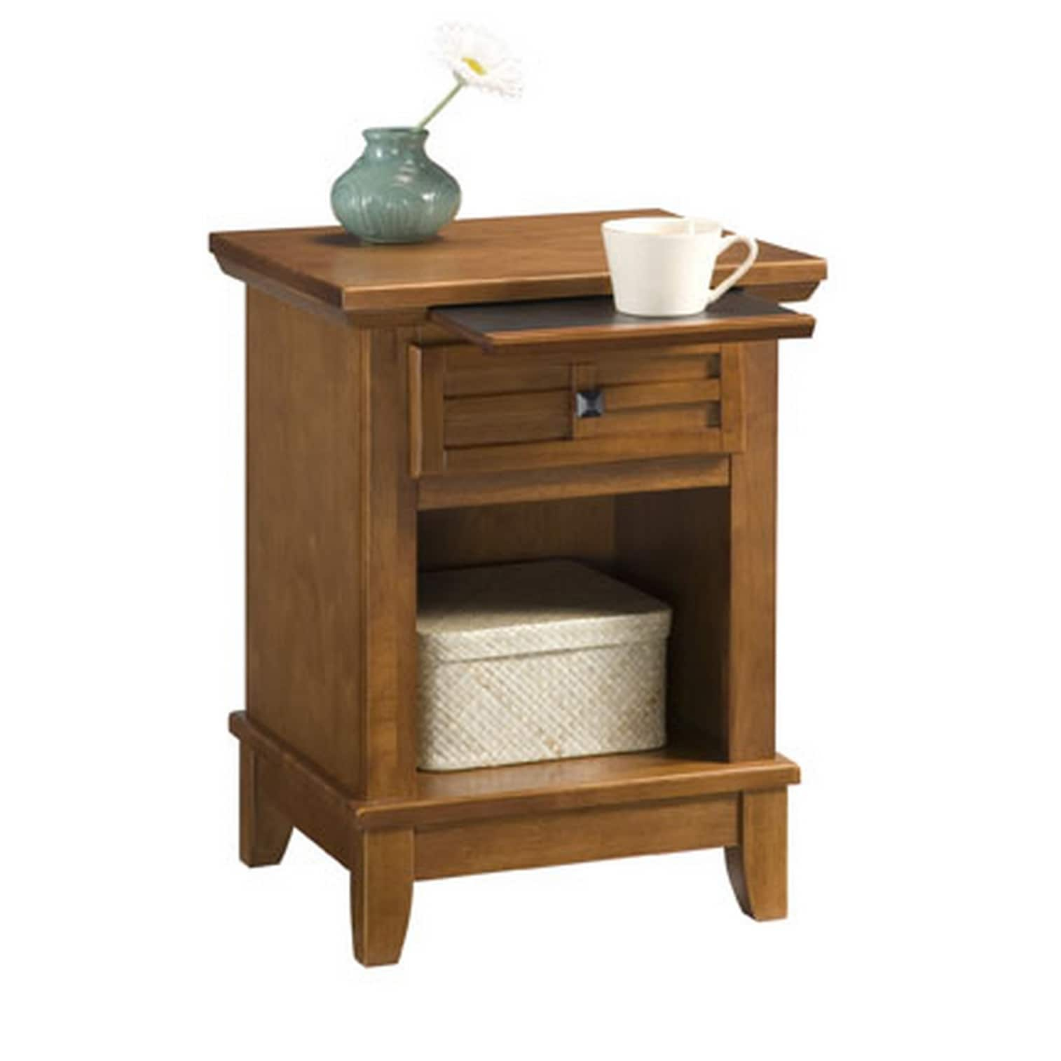 Cozayh Retro Rustic Nightstand Solid Fir End Table Side Table With Hand ... regarding Vidaxl Bedside Cabinet Solid Teak Colonial Rustic Nightstand Drawer Side Table