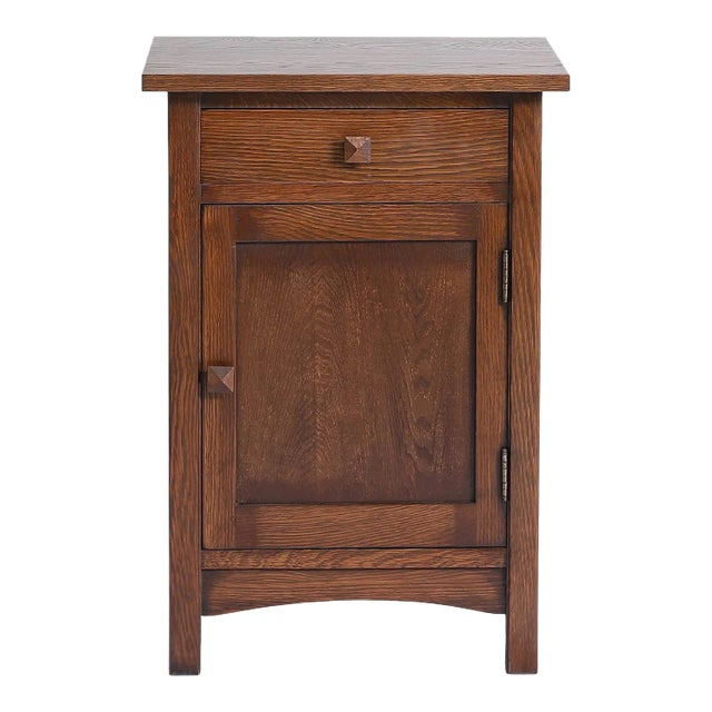 Crafters And Weavers Mission 1 Door 1 Drawer Nightstand - Walnut Stain ... intended for Crafters And Weavers Landon 1 Drawer, 1 Door Nightstand - Antique White, Black